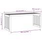 vidaXL Gartenbank Ausziehbar 212,5x40,5x45 cm Massivholz Douglasie
