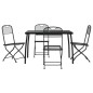 vidaXL 5-tlg. Garten-Essgruppe Anthrazit Streckgitter vidaXL 5-tlg. Garten-Essgruppe Anthrazit Streckgitter