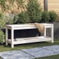 vidaXL Gartenbank Weiß 108x35x45 cm Massivholz Kiefer vidaXL Gartenbank Weiß 108x35x45 cm Massivholz Kiefer