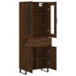 Highboard Braun Eichen-Optik 69,5x34x180 cm Holzwerkstoff Highboard Braun Eichen-Optik 69,5x34x180 cm Holzwerkstoff