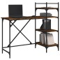 vidaXL Computertisch mit Regal Räuchereiche 120x47x109 cm vidaXL Computertisch mit Regal Räuchereiche 120x47x109 cm