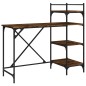 vidaXL Computertisch mit Regal Räuchereiche 120x47x109 cm vidaXL Computertisch mit Regal Räuchereiche 120x47x109 cm
