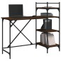 vidaXL Computertisch mit Regal Braun Eiche-Optik 120x47x109 cm vidaXL Computertisch mit Regal Braun Eiche-Optik 120x47x109 cm