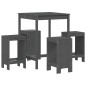 vidaXL 5-tlg. Gartenbar-Set Grau Massivholz Kiefer vidaXL 5-tlg. Gartenbar-Set Grau Massivholz Kiefer
