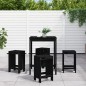 vidaXL 5-tlg. Gartenbar-Set Schwarz Massivholz Kiefer vidaXL 5-tlg. Gartenbar-Set Schwarz Massivholz Kiefer