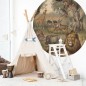 WallArt Fototapete Animals of Africa Rund 142,5 cm WallArt Fototapete Animals of Africa Rund 142,5 cm