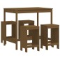 vidaXL 5-tlg. Gartenbar-Set Honigbraun Massivholz Kiefer vidaXL 5-tlg. Gartenbar-Set Honigbraun Massivholz Kiefer