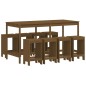 vidaXL 9-tlg. Gartenbar-Set Honigbraun Massivholz Kiefer vidaXL 9-tlg. Gartenbar-Set Honigbraun Massivholz Kiefer