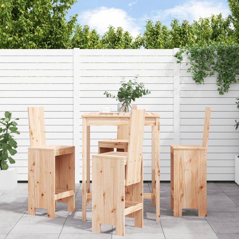 vidaXL 5-tlg. Gartenbar-Set Massivholz Kiefer vidaXL 5-tlg. Gartenbar-Set Massivholz Kiefer