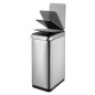 EKO Mülleimer mit Touch-Deckel 30 L Mattsilber EKO Mülleimer mit Touch-Deckel 30 L Mattsilber