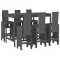 vidaXL 7-tlg. Gartenbar-Set Grau Massivholz Kiefer vidaXL 7-tlg. Gartenbar-Set Grau Massivholz Kiefer