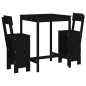 vidaXL 3-tlg. Gartenbar-Set Schwarz Massivholz Kiefer vidaXL 3-tlg. Gartenbar-Set Schwarz Massivholz Kiefer