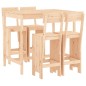 vidaXL 5-tlg. Gartenbar-Set Massivholz Kiefer