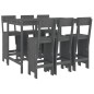 vidaXL 7-tlg. Gartenbar-Set Grau Massivholz Kiefer vidaXL 7-tlg. Gartenbar-Set Grau Massivholz Kiefer