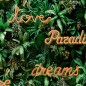 Good Vibes Fototapete Neon Letter with Plants Grün und Orange Good Vibes Fototapete Neon Letter with Plants Grün und Orange