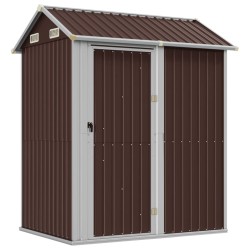 vidaXL Gerätehaus Braun 192x152,5x237 cm Verzinkter Stahl