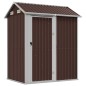 vidaXL Gerätehaus Braun 192x152,5x237 cm Verzinkter Stahl vidaXL Gerätehaus Braun 192x152,5x237 cm Verzinkter Stahl
