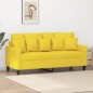 vidaXL 2-Sitzer-Sofa Hellgelb 140 cm Stoff vidaXL 2-Sitzer-Sofa Hellgelb 140 cm Stoff