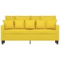 vidaXL 2-Sitzer-Sofa Hellgelb 140 cm Stoff vidaXL 2-Sitzer-Sofa Hellgelb 140 cm Stoff