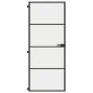 vidaXL Innentür Schlank Schwarz 83x201,5 cm Hartglas & Aluminium vidaXL Innentür Schlank Schwarz 83x201,5 cm Hartglas & Aluminium