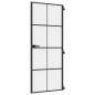 vidaXL Innentür Schlank Schwarz 83x201,5 cm Hartglas & Aluminium vidaXL Innentür Schlank Schwarz 83x201,5 cm Hartglas & Aluminium