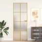vidaXL Innentür Schlank Golden 76x201,5 cm Hartglas und Aluminium vidaXL Innentür Schlank Golden 76x201,5 cm Hartglas und Aluminium