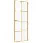 vidaXL Innentür Schlank Golden 76x201,5 cm Hartglas und Aluminium vidaXL Innentür Schlank Golden 76x201,5 cm Hartglas und Aluminium