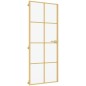 vidaXL Innentür Schlank Golden 93x201,5 cm Hartglas und Aluminium vidaXL Innentür Schlank Golden 93x201,5 cm Hartglas und Aluminium