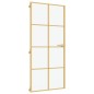 vidaXL Innentür Schlank Golden 93x201,5 cm Hartglas und Aluminium vidaXL Innentür Schlank Golden 93x201,5 cm Hartglas und Aluminium