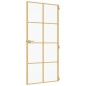 vidaXL Innentür Schlank Golden 93x201,5 cm Hartglas und Aluminium vidaXL Innentür Schlank Golden 93x201,5 cm Hartglas und Aluminium