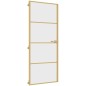 vidaXL Innentür Schlank Golden 83x201,5 cm Hartglas und Aluminium vidaXL Innentür Schlank Golden 83x201,5 cm Hartglas und Aluminium
