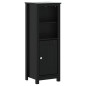 vidaXL Badschrank BERG Schwarz 40x34x110 cm Massivholz Kiefer vidaXL Badschrank BERG Schwarz 40x34x110 cm Massivholz Kiefer