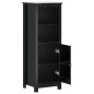vidaXL Badschrank BERG Schwarz 40x34x110 cm Massivholz Kiefer vidaXL Badschrank BERG Schwarz 40x34x110 cm Massivholz Kiefer
