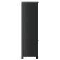vidaXL Badschrank BERG Schwarz 40x34x110 cm Massivholz Kiefer vidaXL Badschrank BERG Schwarz 40x34x110 cm Massivholz Kiefer
