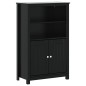 vidaXL Badschrank BERG Schwarz 69,5x34x110 cm Massivholz Kiefer vidaXL Badschrank BERG Schwarz 69,5x34x110 cm Massivholz Kiefer