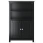 vidaXL Badschrank BERG Schwarz 69,5x34x110 cm Massivholz Kiefer vidaXL Badschrank BERG Schwarz 69,5x34x110 cm Massivholz Kiefer