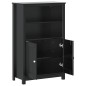vidaXL Badschrank BERG Schwarz 69,5x34x110 cm Massivholz Kiefer vidaXL Badschrank BERG Schwarz 69,5x34x110 cm Massivholz Kiefer