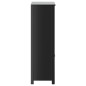 vidaXL Badschrank BERG Schwarz 69,5x34x110 cm Massivholz Kiefer vidaXL Badschrank BERG Schwarz 69,5x34x110 cm Massivholz Kiefer