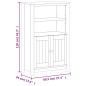 vidaXL Badschrank BERG Schwarz 69,5x34x110 cm Massivholz Kiefer vidaXL Badschrank BERG Schwarz 69,5x34x110 cm Massivholz Kiefer