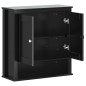 vidaXL Bad-Wandschrank BERG Schwarz 69,5x27x71,5 cm Massivholz vidaXL Bad-Wandschrank BERG Schwarz 69,5x27x71,5 cm Massivholz
