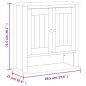 vidaXL Bad-Wandschrank BERG Schwarz 69,5x27x71,5 cm Massivholz vidaXL Bad-Wandschrank BERG Schwarz 69,5x27x71,5 cm Massivholz