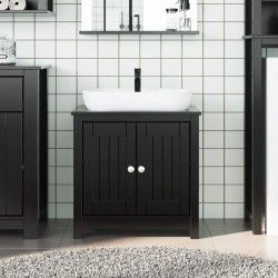 vidaXL Waschbeckenunterschrank BERG Schwarz 60x34x59 cm Kiefernholz