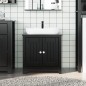 vidaXL Waschbeckenunterschrank BERG Schwarz 60x34x59 cm Kiefernholz