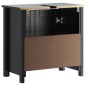 vidaXL Waschbeckenunterschrank BERG Schwarz 60x34x59 cm Kiefernholz
