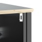 vidaXL Waschbeckenunterschrank BERG Schwarz 60x34x59 cm Kiefernholz