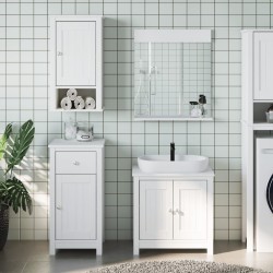 vidaXL 3-tlg. Badmöbel-Set BERG Weiß Massivholz Kiefer