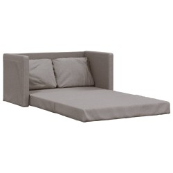 vidaXL Bodensofa mit Schlaffunktion Taupe 112x174x55 cm Stoff