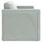 vidaXL Bodensofa mit Schlaffunktion Hellgrau 122x204x55 cm Samt vidaXL Bodensofa mit Schlaffunktion Hellgrau 122x204x55 cm Samt