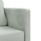 vidaXL Bodensofa mit Schlaffunktion Hellgrau 122x204x55 cm Samt vidaXL Bodensofa mit Schlaffunktion Hellgrau 122x204x55 cm Samt