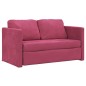 vidaXL Bodensofa mit Schlaffunktion Weinrot 122x204x55 cm Samt vidaXL Bodensofa mit Schlaffunktion Weinrot 122x204x55 cm Samt